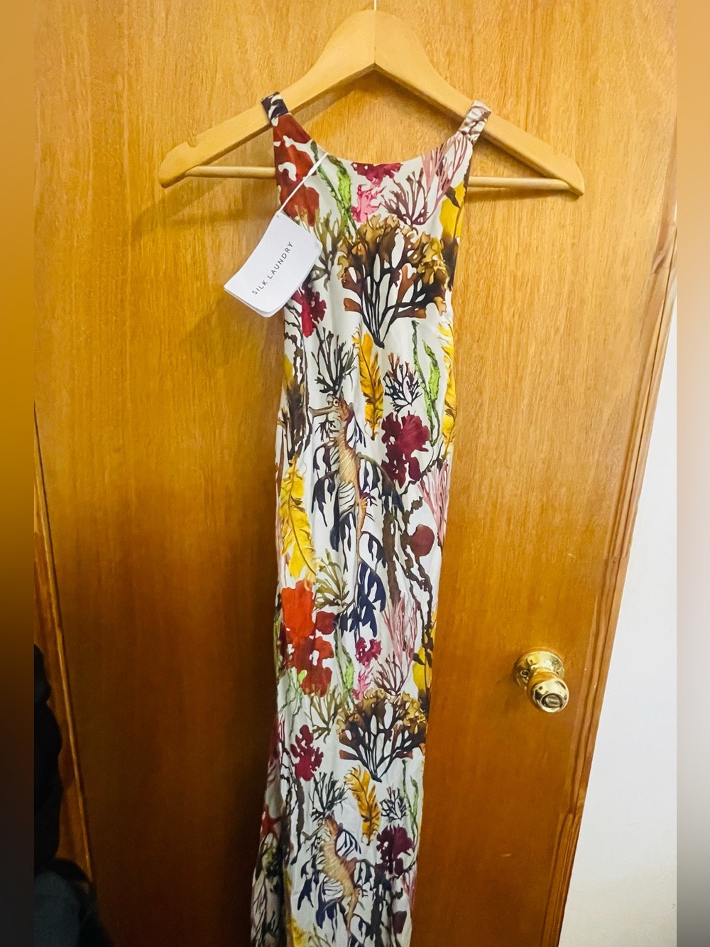 NWT Silk Laundry High Low Dress Planktonic Silk Maxi Dress Size Small - Picture 12 of 13